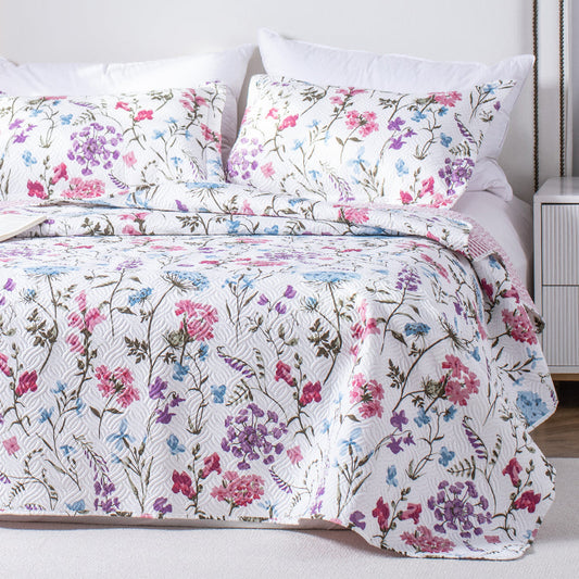 Kasentex Spring Floral Quilt Set - - Quilt Set