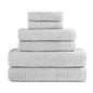 6-Piece: Dan River Popcorn Cotton Bath Towel Set - Gray - Bath