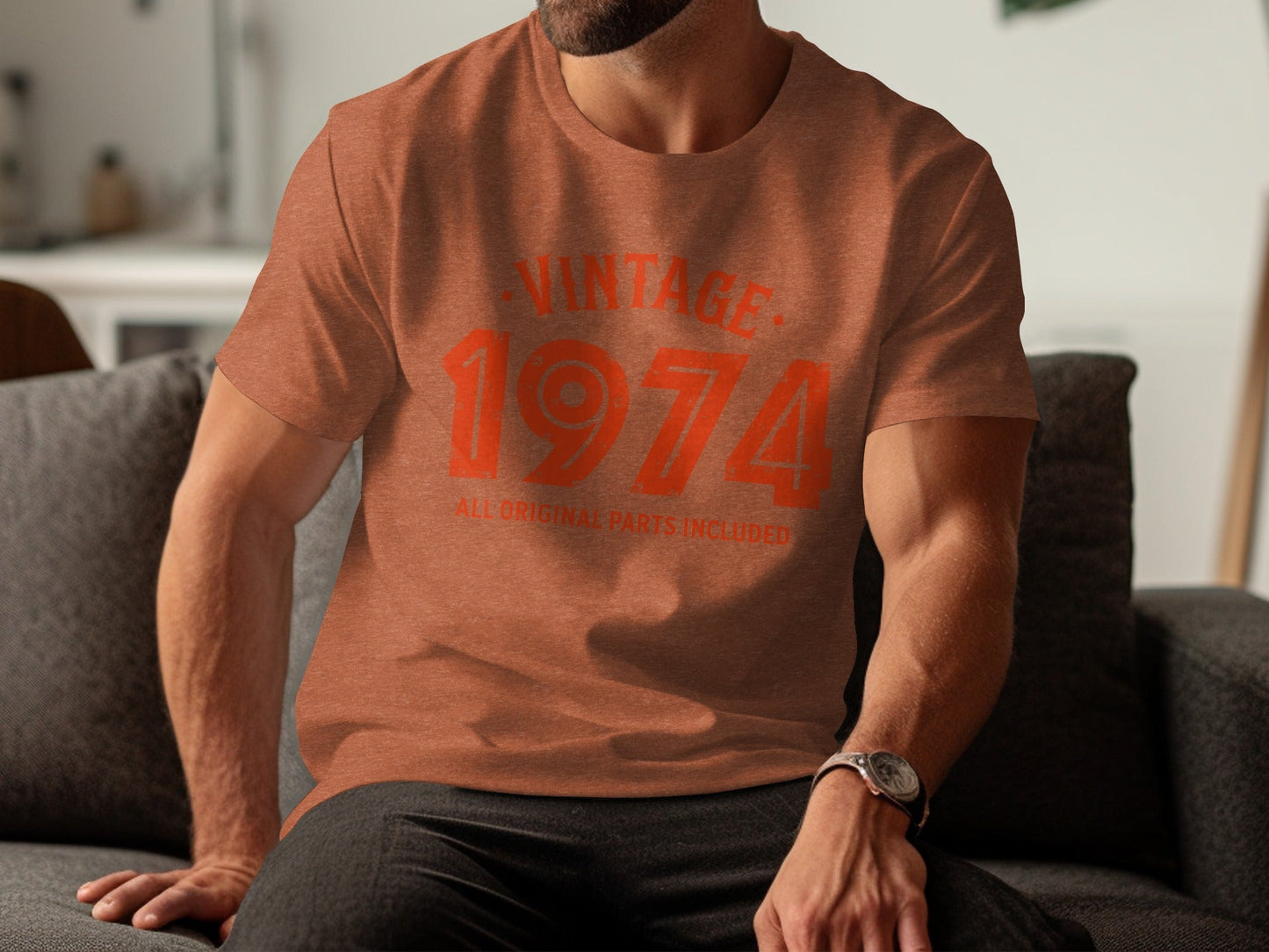 Vintage 1974 All Original Parts Included Birthday T-Shirt- Cloud 16 Clothing Co.- {{Product type}}
