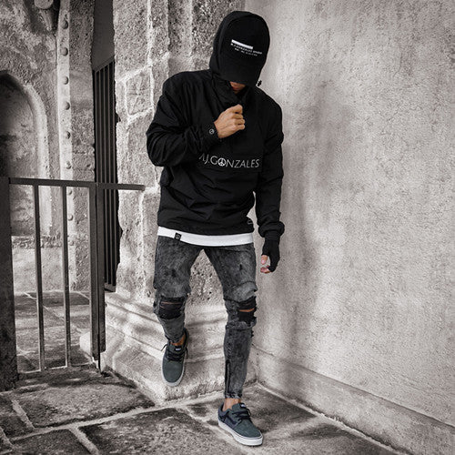Acid Wash Black Jeans - - jeans