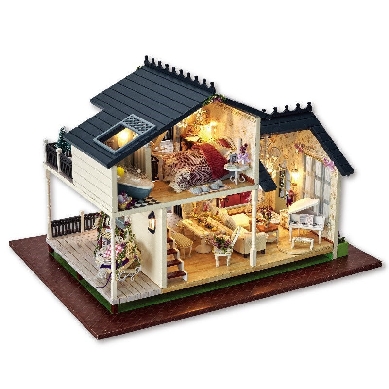 Provence Large Handmade Model House Kit - A032 - dollhouse