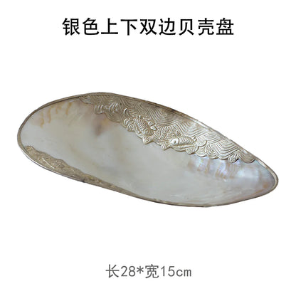 Mother-of-Pearl Shell Jewelry Tray – Luxury Vanity & Display Dish - style 005 - Trays