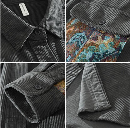 Japan Style Retro Long Sleeve Shirt - - shirt