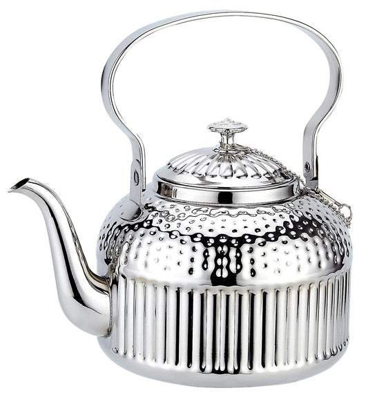Classic 40Oz Silver Steel Tea Brewer - - tea pot