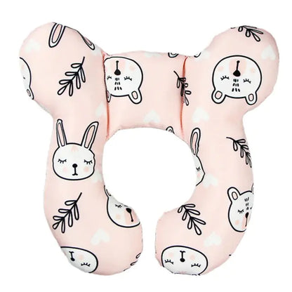 New Protective Baby Travel Pillow Pink Bunny