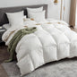 Ltinhome Feathers & Down Comforter Organic Duvet Insert Twin Size White - Medium-weight White Twin - blanket