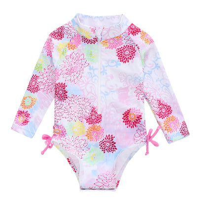 Cute Flower Swimsuit for Baby Girls - 9059 24M - baby swimsuit