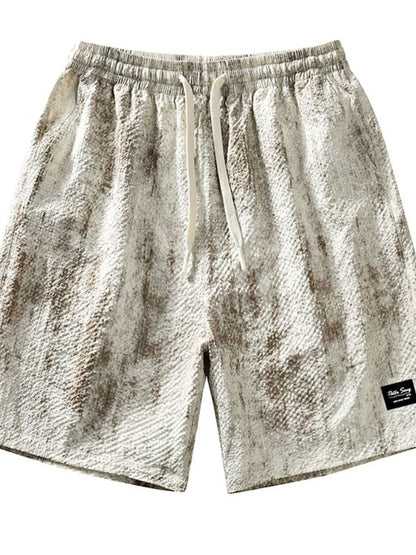 Men's Plus Size Drawstring Shorts with Pockets - Khaki -