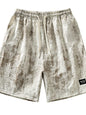 Men's Plus Size Drawstring Shorts with Pockets - Khaki -