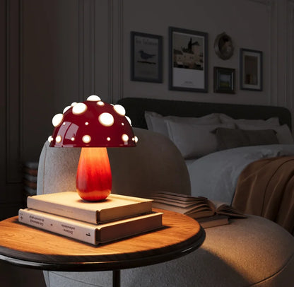 Large and Small Matsutake Mushroom Lamps