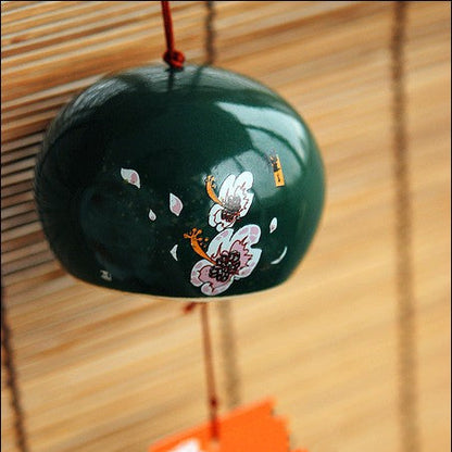 Japanese Cherry Blossom Ceramic Wind Chimes - A7 - Wind Chimes