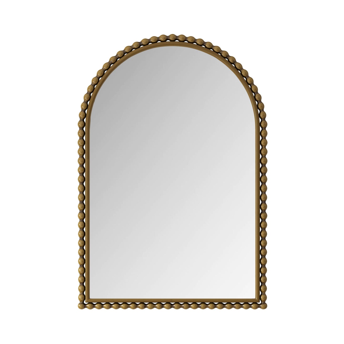 Vintage Iron Art Arch Mirror, Wall Hanging Or Table Display - Gold - Wall Mirrors