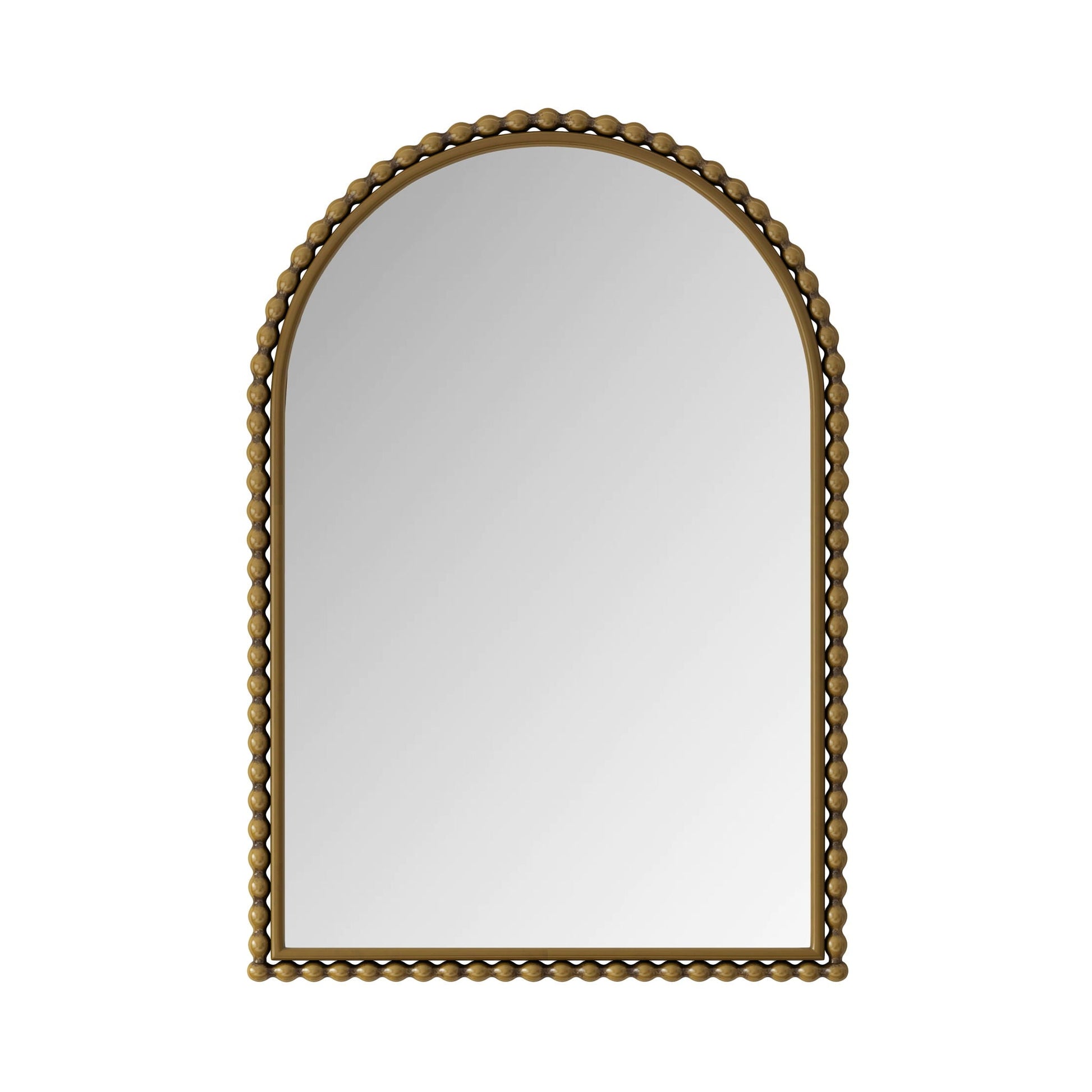 Vintage Iron Art Arch Mirror, Wall Hanging Or Table Display - Gold - Wall Mirrors