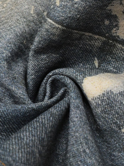 Men's Vintage Wide Leg Denim Jeans - -