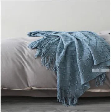 Nordic Knitted Wool Blanket - Kia Day Design