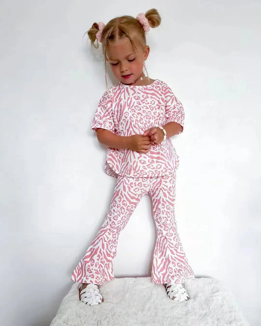 Girls Pink Top and Pants 2Pc Outfit