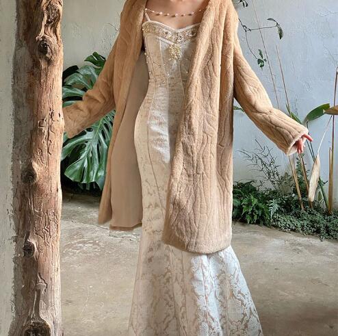 Vintage French Court Drop Bead Dress - - dress