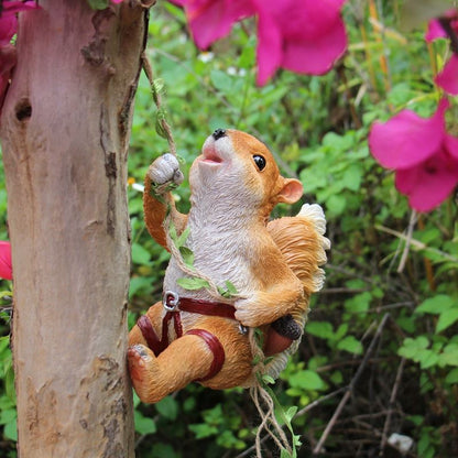 Enchanted Garden Climbers Featuring Squirrels - - yard decoration