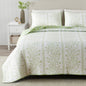 Floral Dream Twin XL Quilt & Shams Set - 02 - Green Floral Vines Twin Twin XL - blanket set