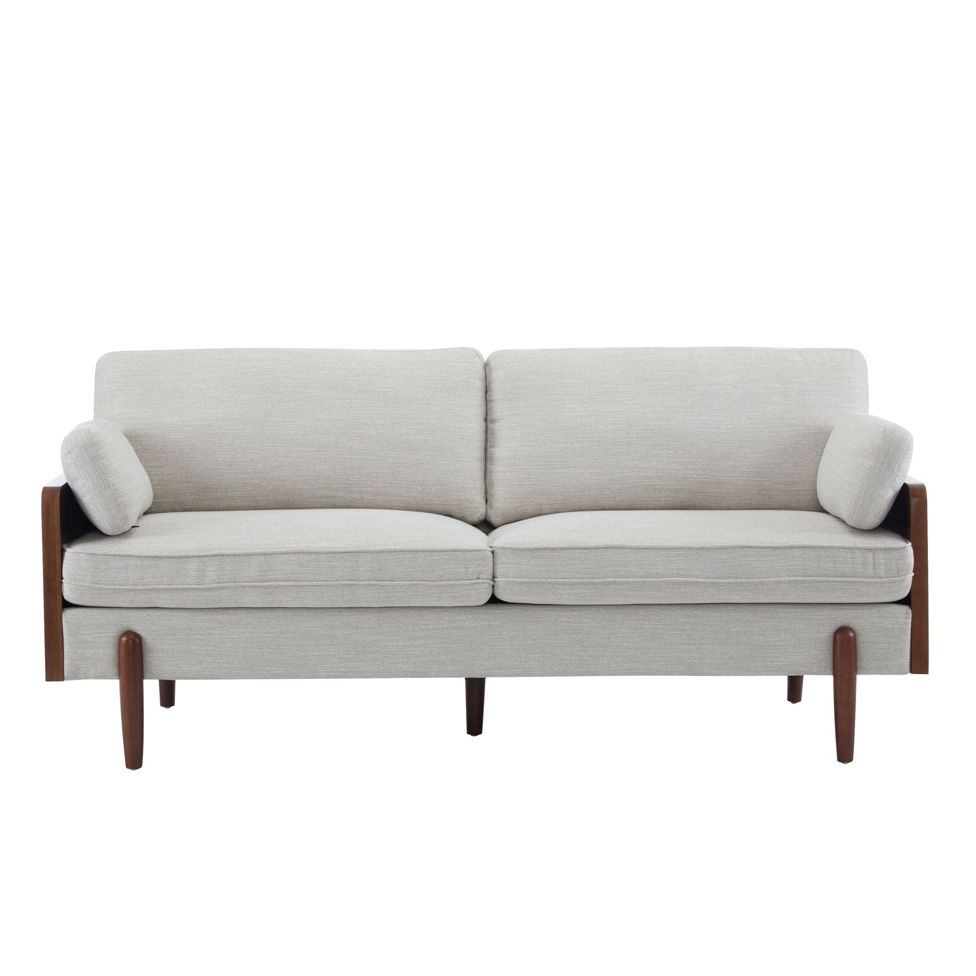 Mid Century Moderne Sofa With Wood Sides- Unique Piece Furniture- {{Product type}}