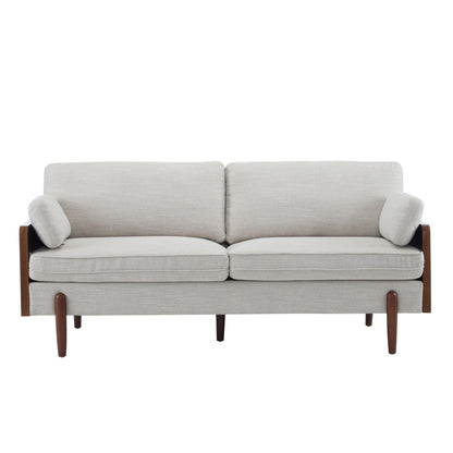 Mid Century Moderne Sofa With Wood Sides- Unique Piece Furniture- {{Product type}}