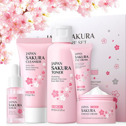 5Pcs Skin Care Set Sakura Women Beauty Gift Set - - skin care kit