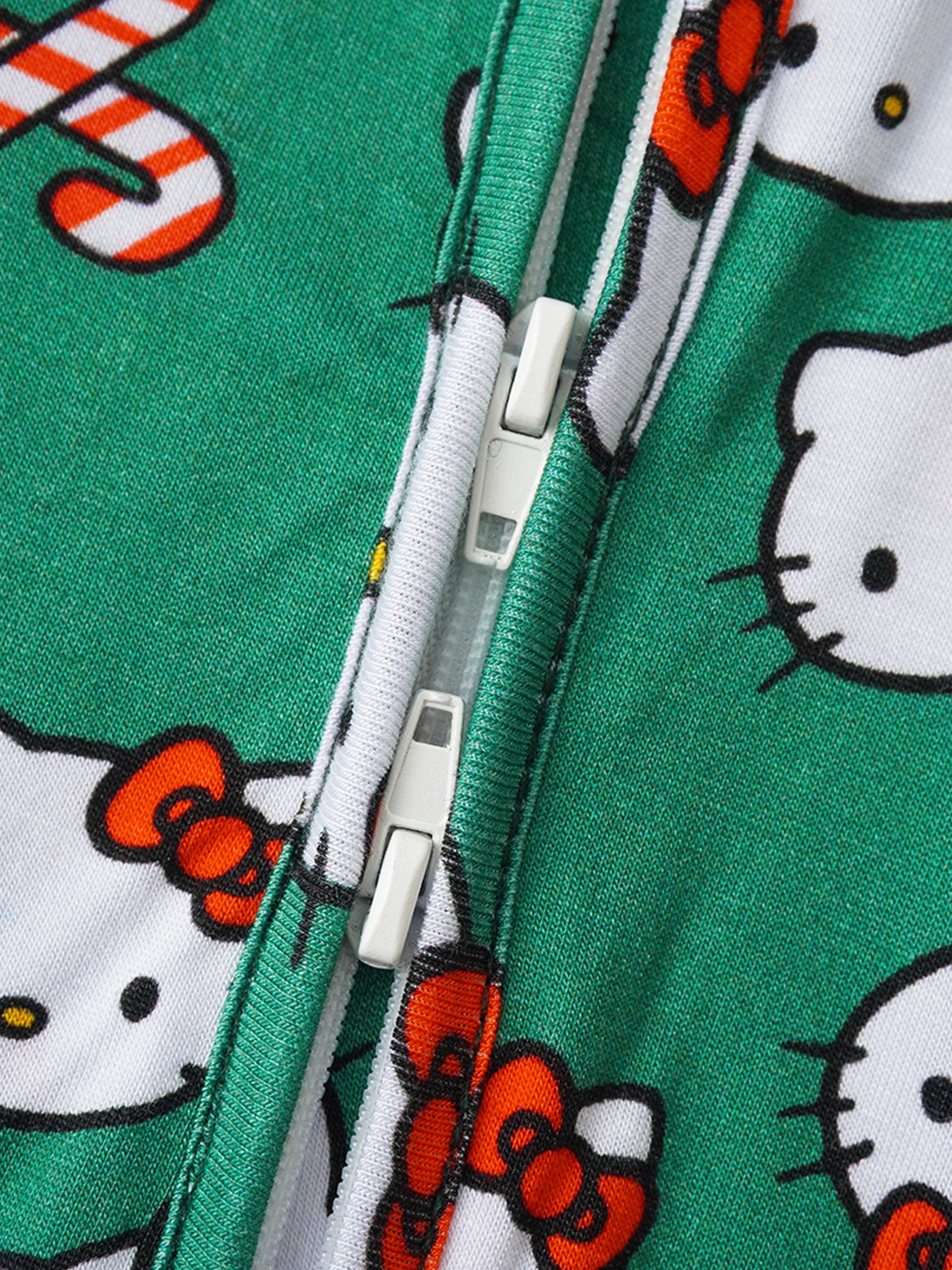 PoshTOT Sanrio Hello Kitty Green Bamboo Baby Convertible Zippy Romper - - Zippy Romper