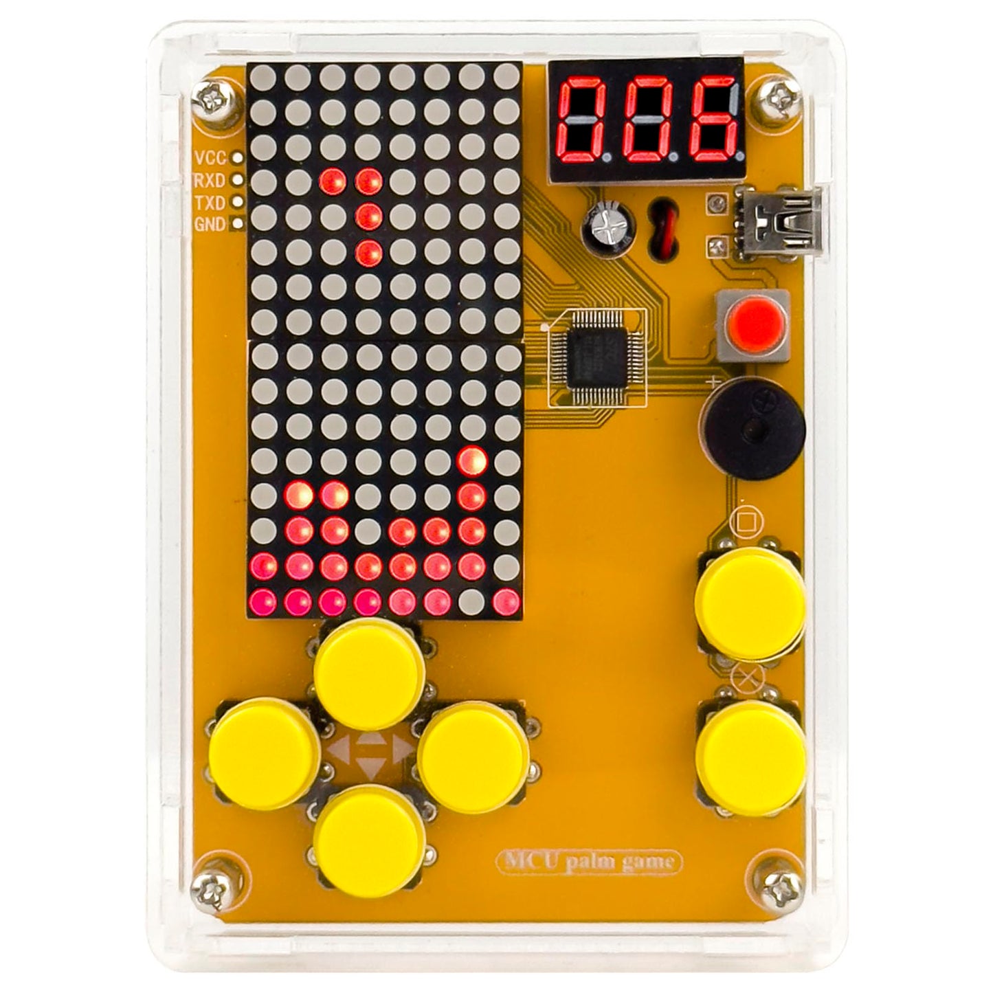 Classic Game Soldering DIY Kit with Acrylic Case - Yellow - video game