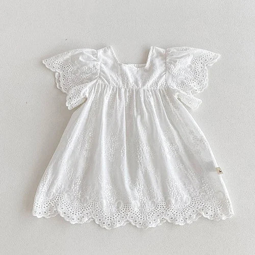 Baby Sleeveless Princess Dress bright white