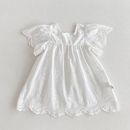 Baby Sleeveless Princess Dress bright white