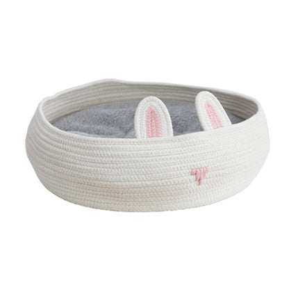 Animal Shaped Universal Removable Pet Nest - Milky white - pet bed