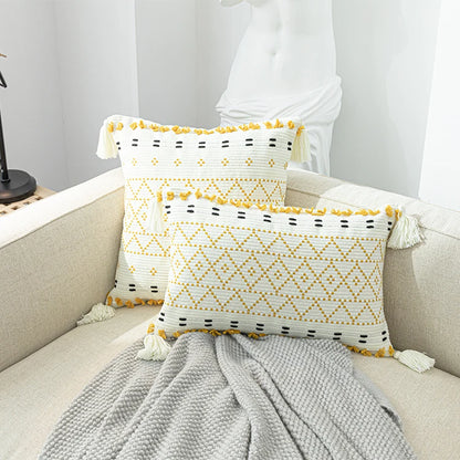 Tufted Embroidery Boho Design Cushion Cover Home Decoration Pillow Cases