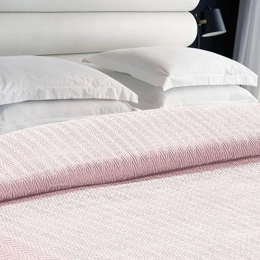 Pink King Size Cotton Blanket - - blanket
