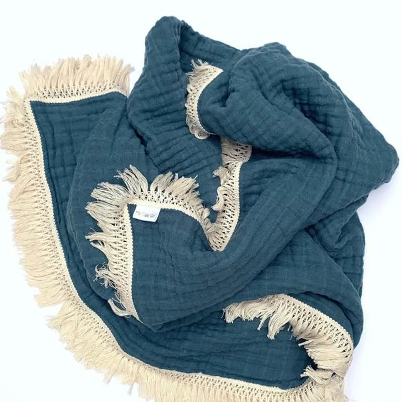 Organic Cotton Baby Tassel Blankets - Kia Day Design