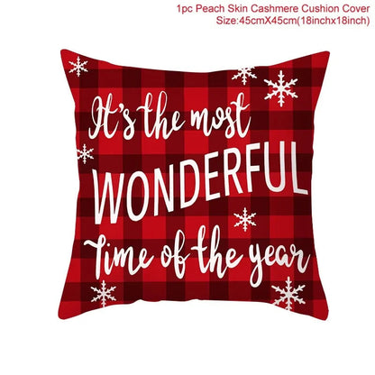 Cartoon Christmas Pillow Cover Kia Day Design