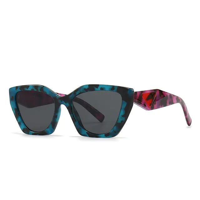 Retro Rectangular Cat Eye Sunglasses - Kia Day Design