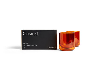 Cove 10oz Glass Tumbler - Set of 2 - Amber - -