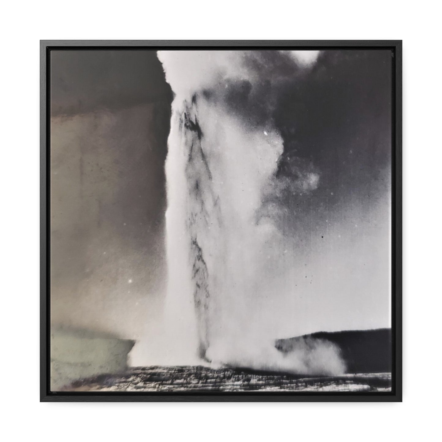 Old Faithful Geyser Yellowstone Gallery Canvas Wraps, Square Frame