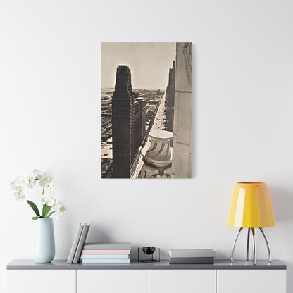 Michigan Ave Chicago Satin Canvas Stretched 24″ x 36″ (Vertical) 1.5"