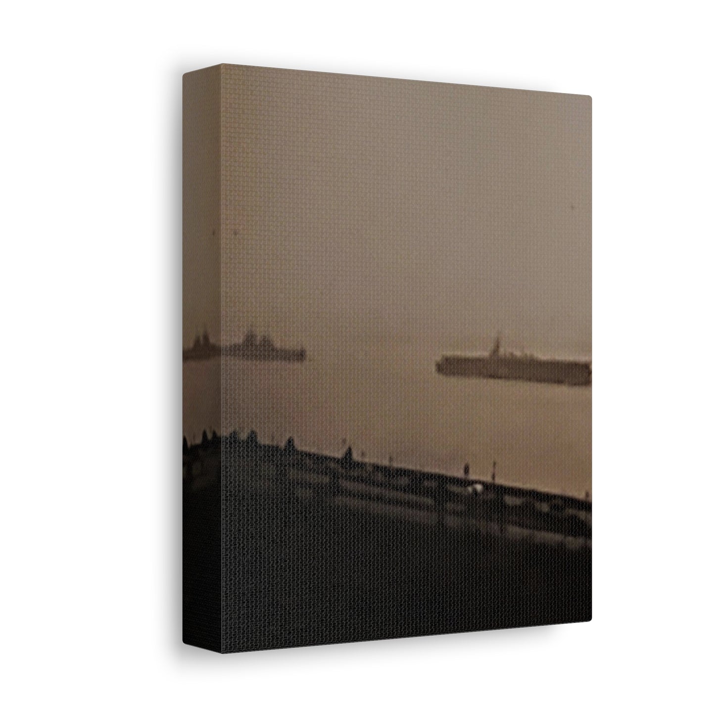 Navy Day New York Hudson River October 27th 1945 War Ships Stretched Canvas