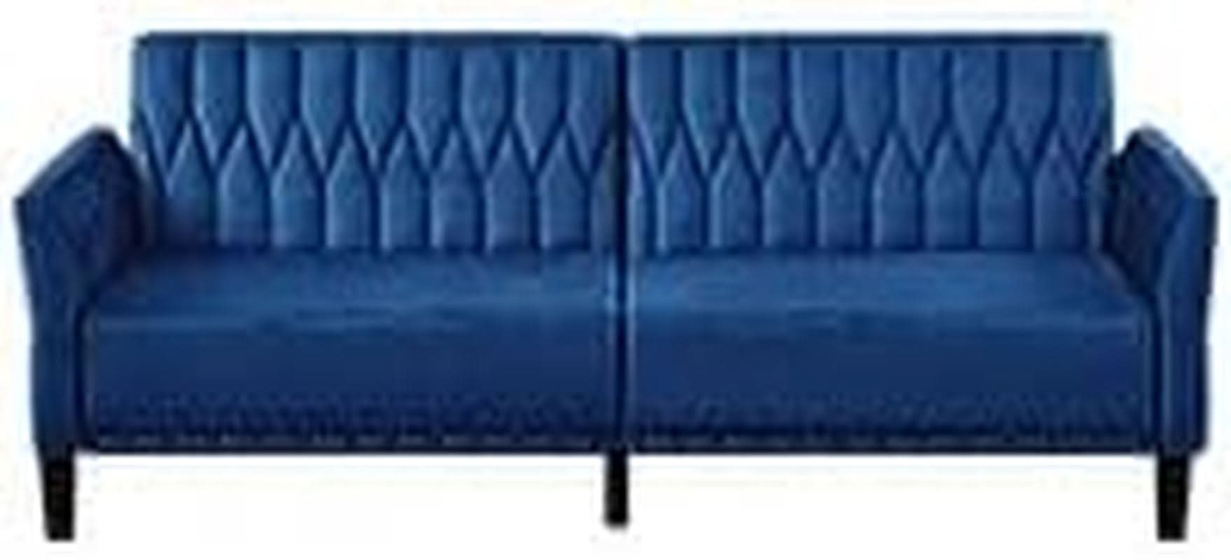 77Inch Velvet Convertible Sofa Bed Featuring Armrests - - Sleeper