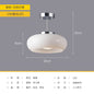 Nordic Brass Ceiling Light for Vintage Japanese Balcony - 28cm white + Chrome -12W Tricolor dimming - light