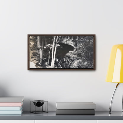 Narada Falls Yellowstone Gallery Canvas Wraps Horizontal Frame 20″ x 10″ Walnut 1.25"