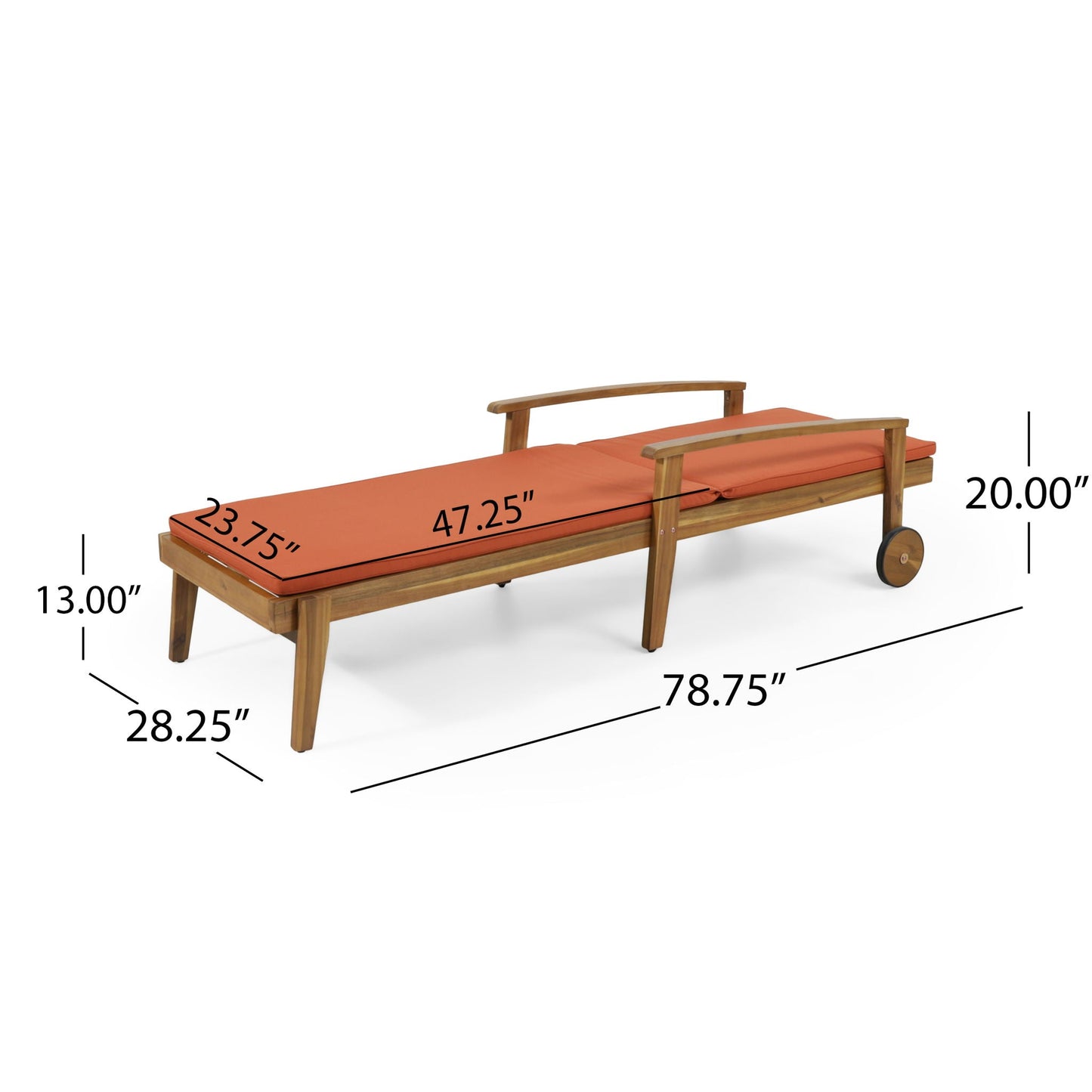 Jason - Chaise Lounge Adjustable Acacia Wood Outdoor Furniture- Unique Piece Furniture- {{Product type}}