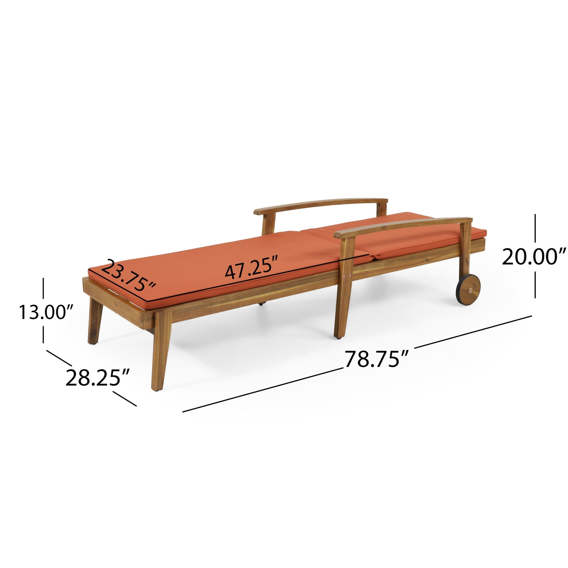 Jason - Chaise Lounge Adjustable Acacia Wood Outdoor Furniture- Unique Piece Furniture- {{Product type}}