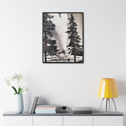 Castle Geyser Yellowstone Gallery Canvas Wraps Vertical Frame 24″ x 30″ Premium Gallery Wraps (1.25″) Black