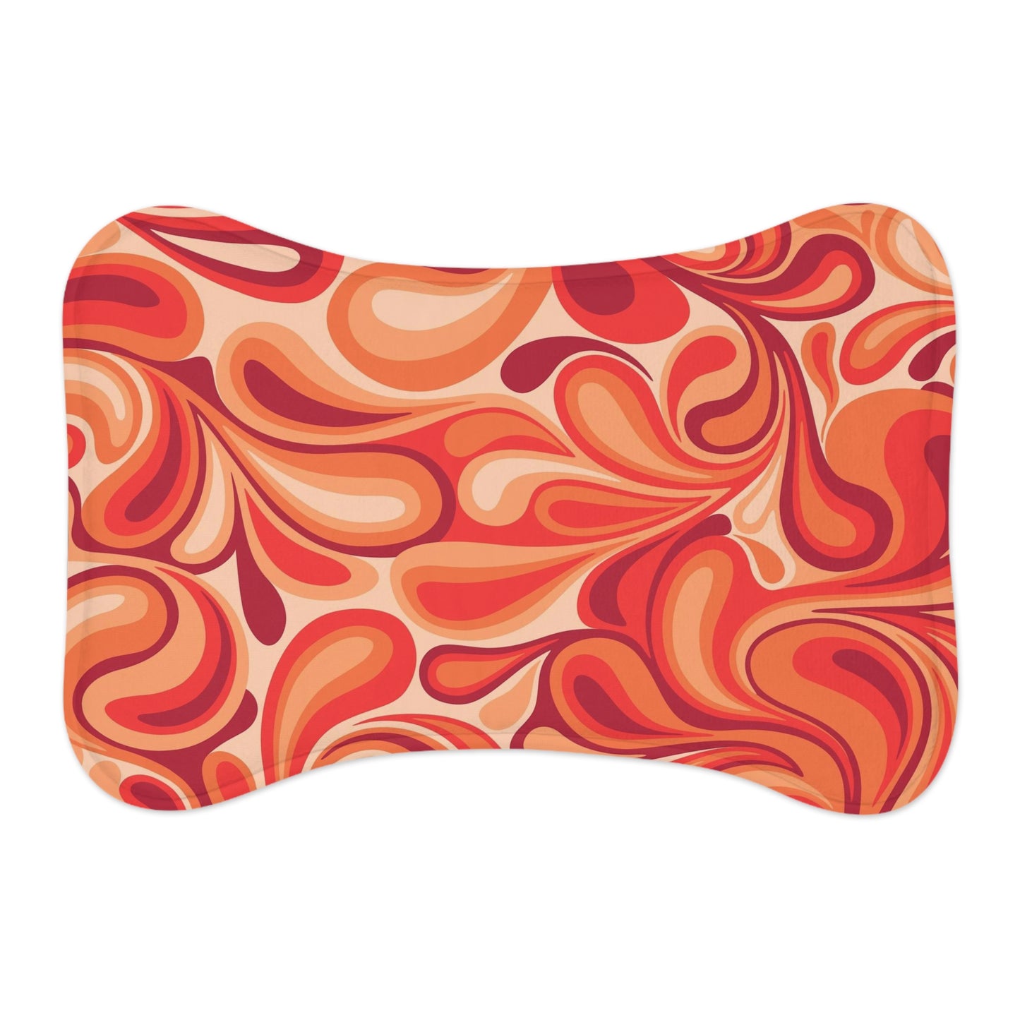 Red Orange Pet Feeding Mats