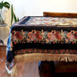 Tache Country Rustic Floral Black Midnight Awakening Tablecloth (3089BL) - 57 x 84 - Tablecloth