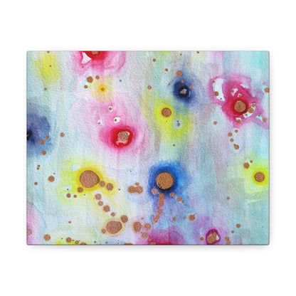 Raining Blooms Stretched Canvas 1.5" 10″ x 8″