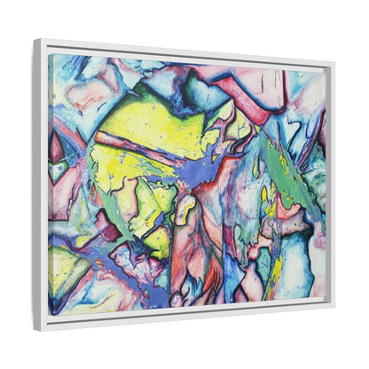 Alien Abstract Colorful Framed Canvas Art - Kia Day Design